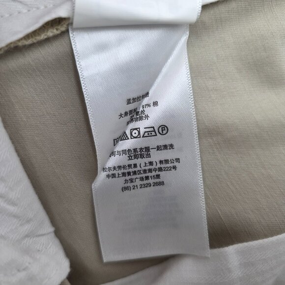 Polo Ralph Lauren Chino Pants Mens Lt Khaki Stretch Straight Fit Sz 38x29.5 - Picture 12 of 13